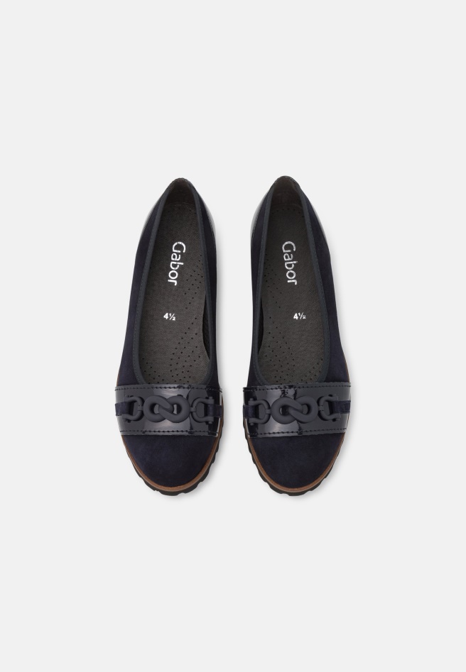 Dark Blue Ballet Pumps Gabor