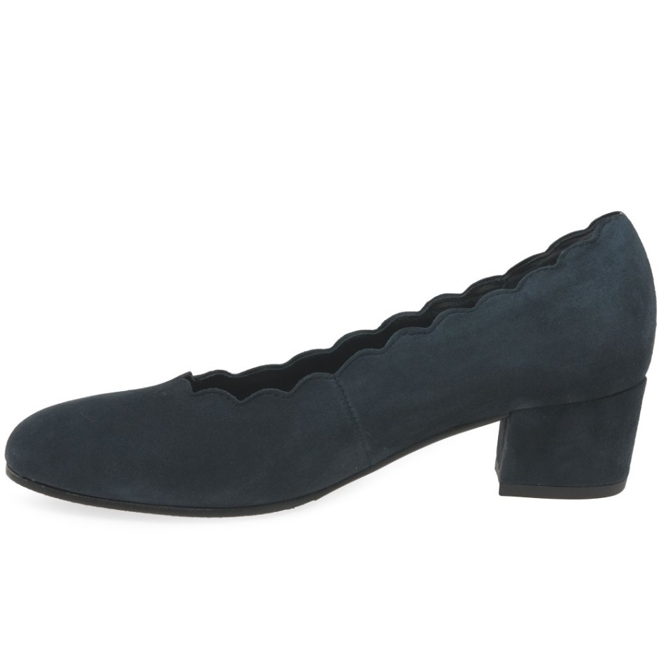 Dark Blue Suede Gigi Womens Court Shoes Gabor