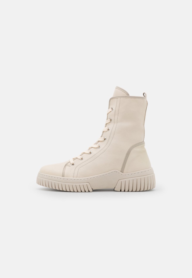 Dark Nude/Beige Gabor Lace-Up Ankle Boots