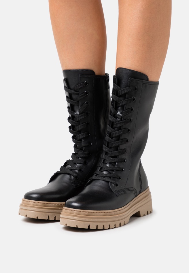 Dark Nude/Beige Gabor Lace-Up Ankle Boots