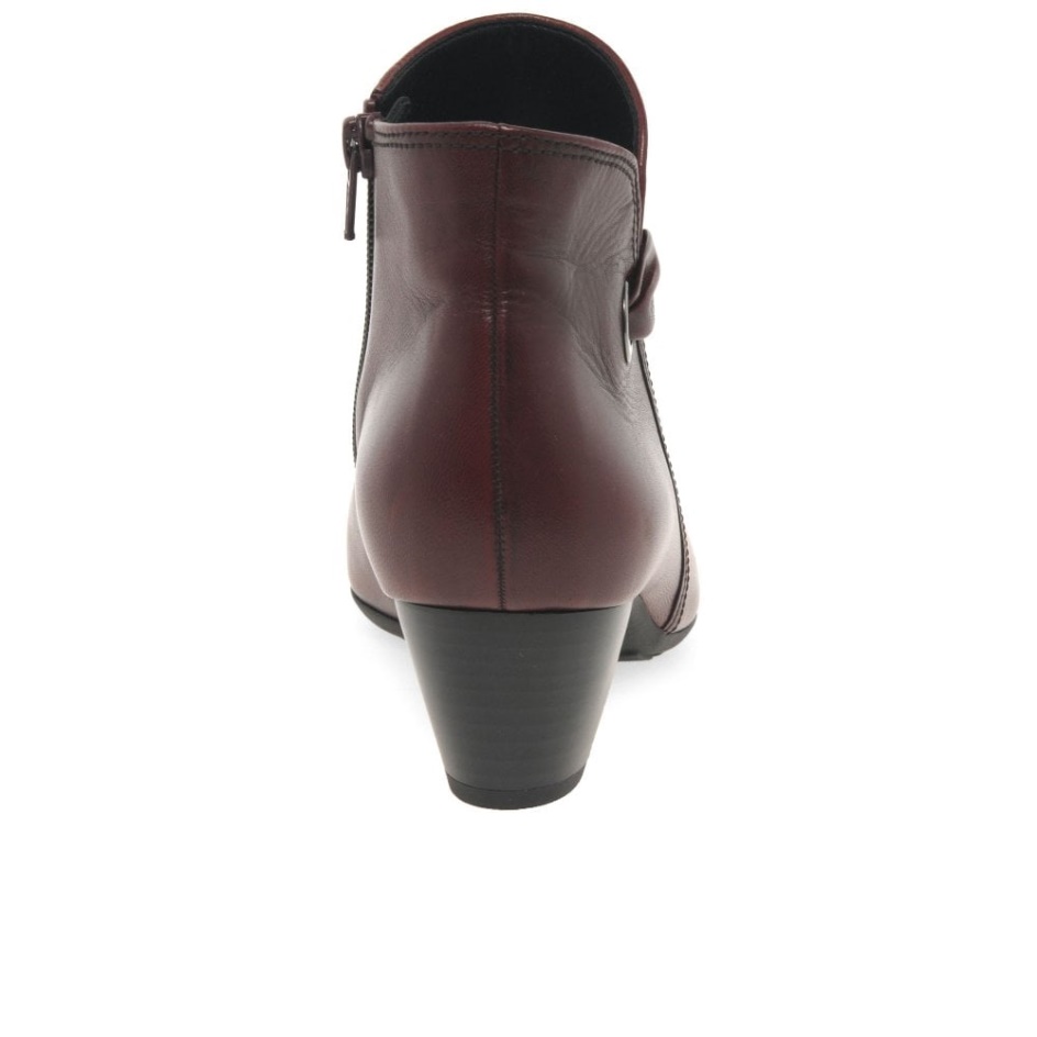 Dark Red Keegan Womens Ankle Boots Gabor