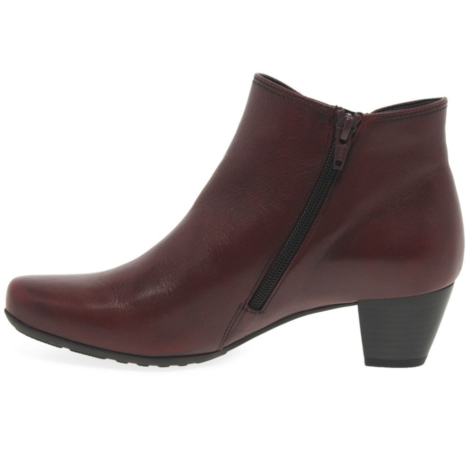 Dark Red Keegan Womens Ankle Boots Gabor