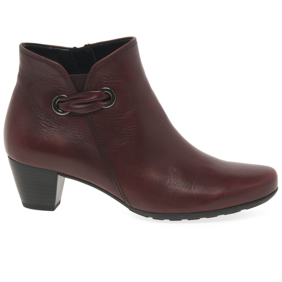 Dark Red Keegan Womens Ankle Boots Gabor