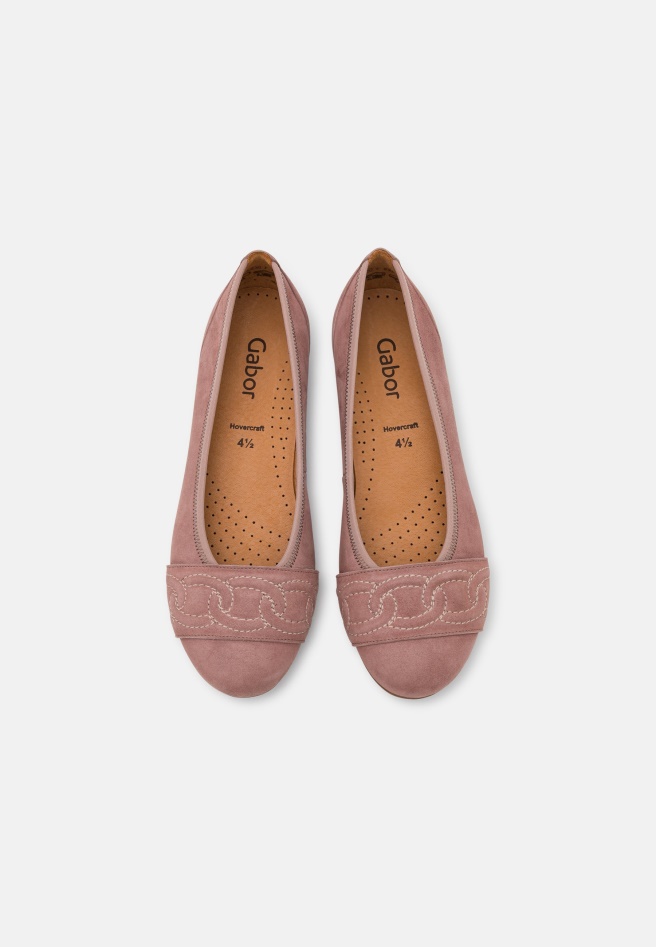 Dusty Rose Gabor Ballet Pumps
