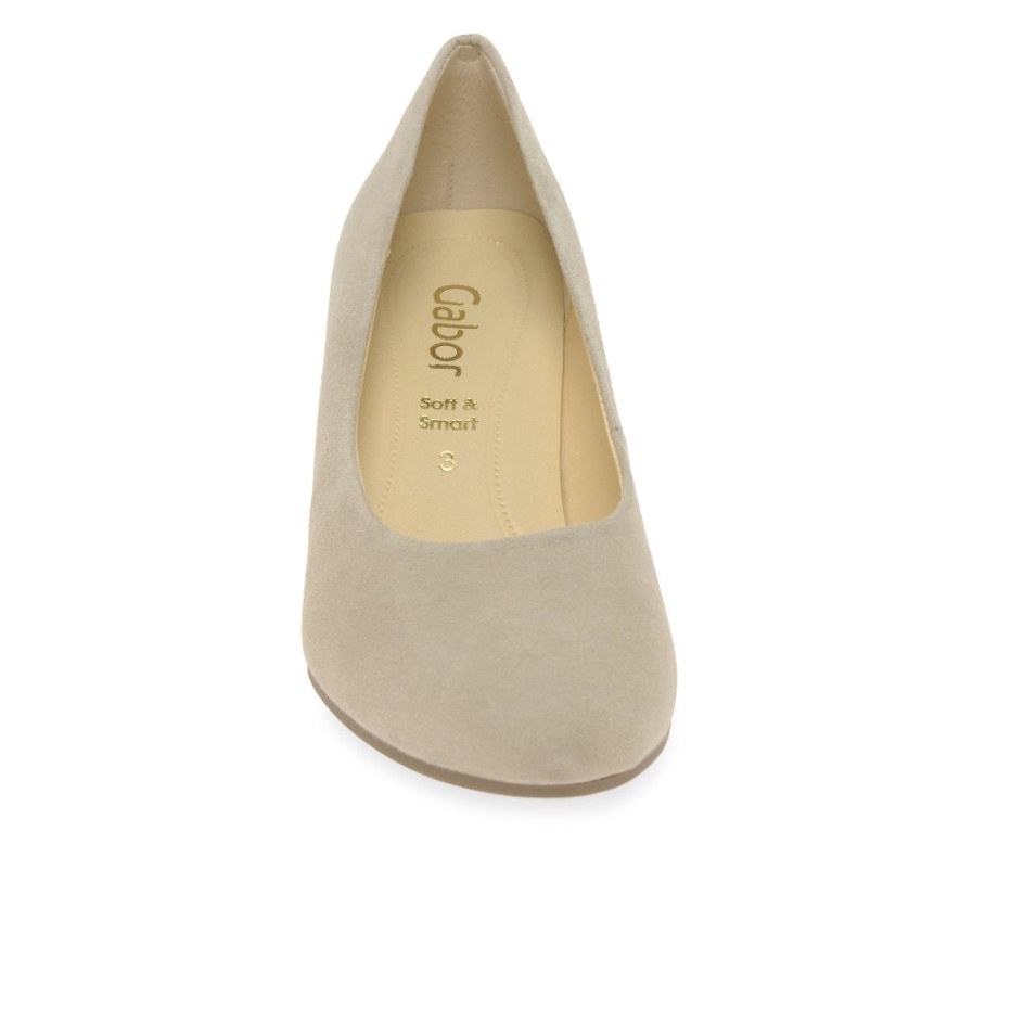 Edina Ladies Court Shoes Beige Gabor