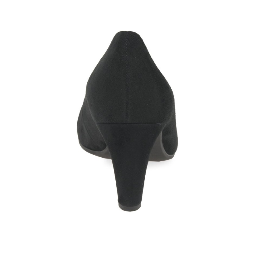 Edina Ladies Court Shoes Gabor Black Suede