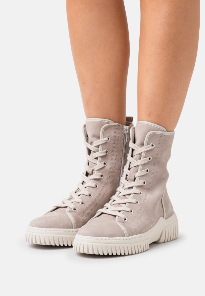 Fango/Dust Gabor Lace-Up Ankle Boots