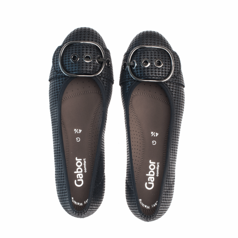 Gabor Anthracite Ballet Flat