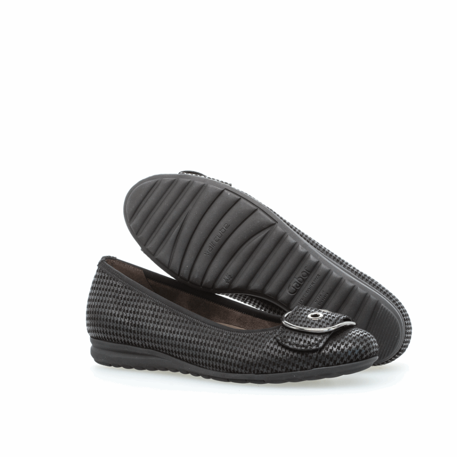 Gabor Anthracite Ballet Flat