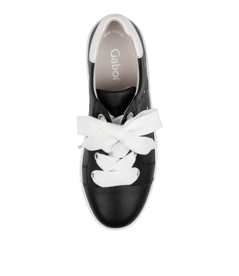 Gabor Ava Schwarz-Weiss Leather