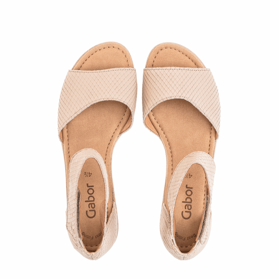 Gabor Beige Anklestrap Sandal