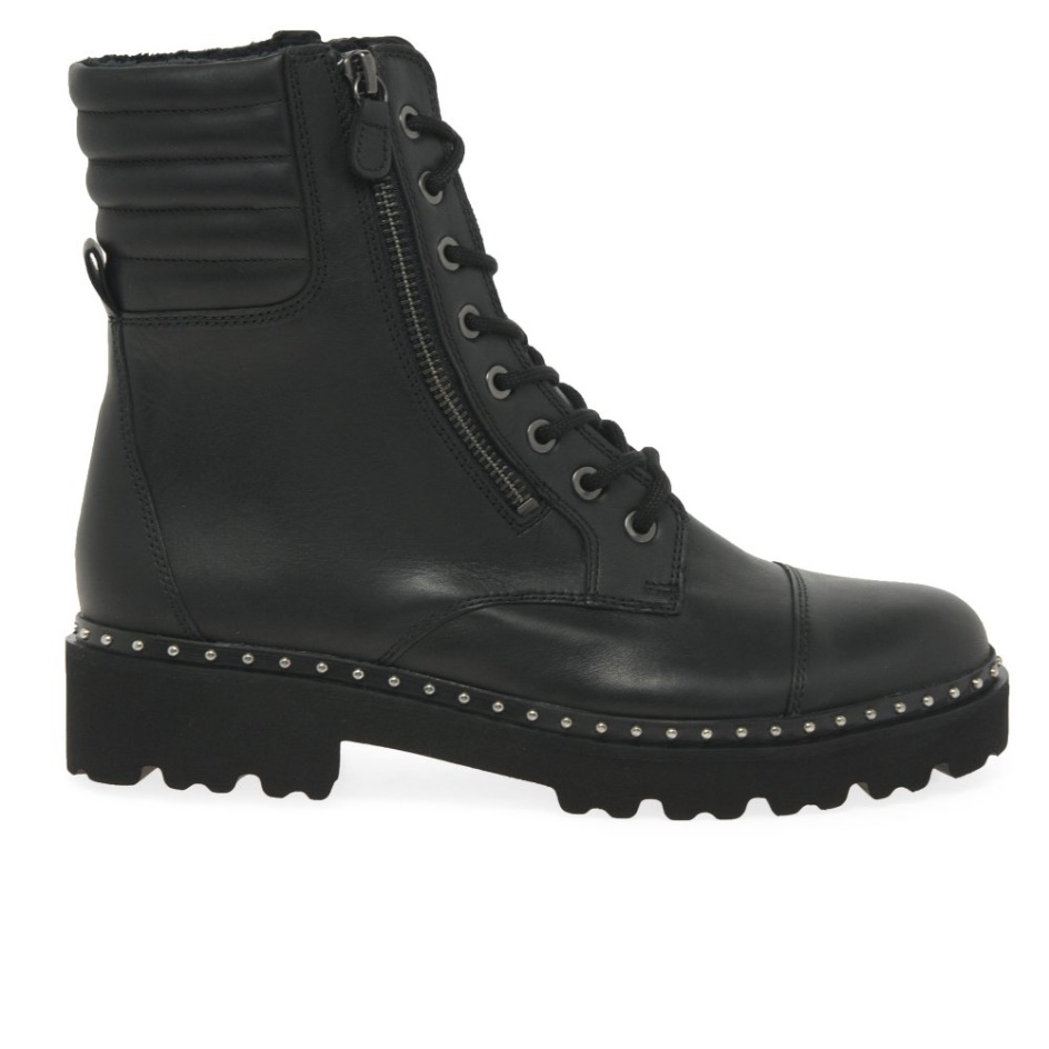 Gabor Black Bainbridge Womens Biker Boots