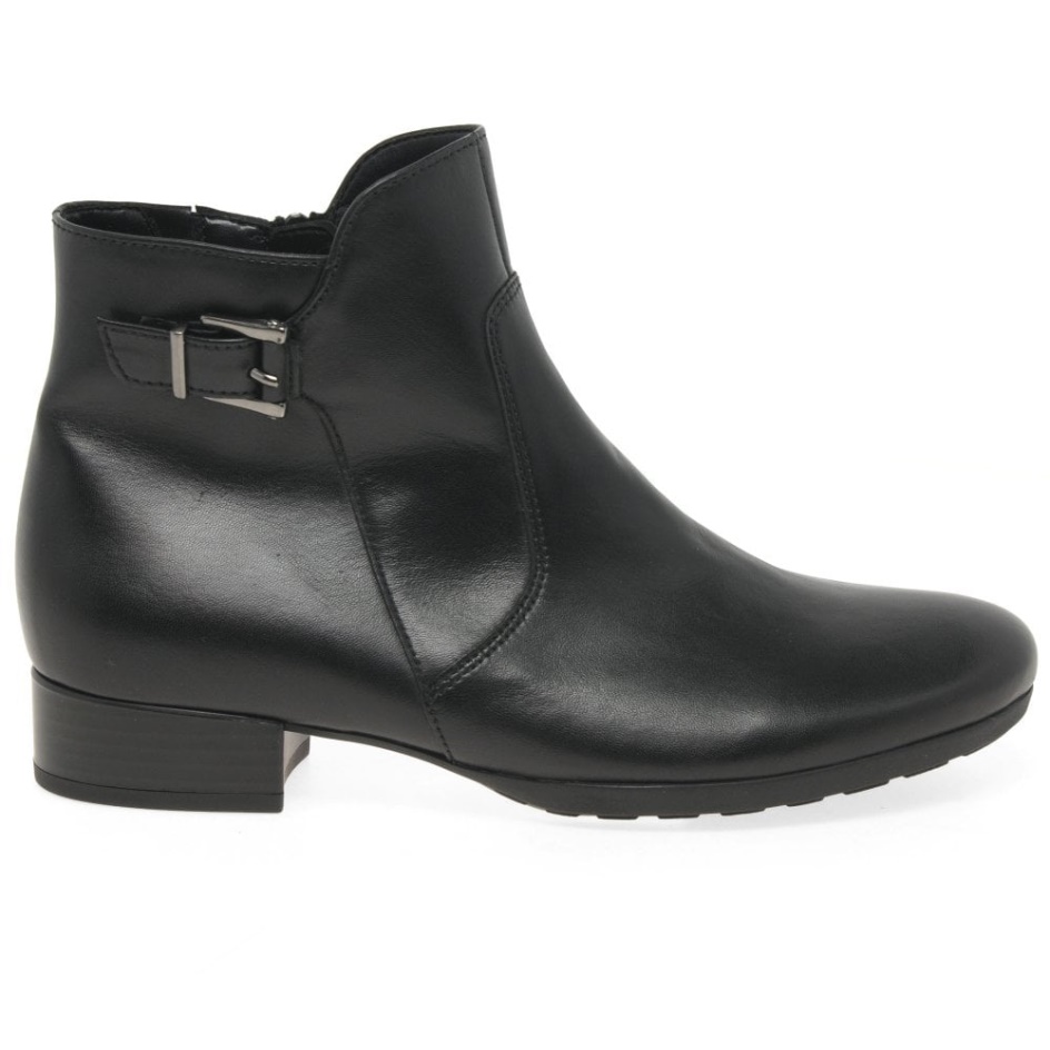 Gabor Black Bolan Women Ankle Boots