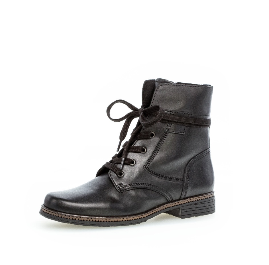 Gabor Black Cowboy/Biker Ankle Boot