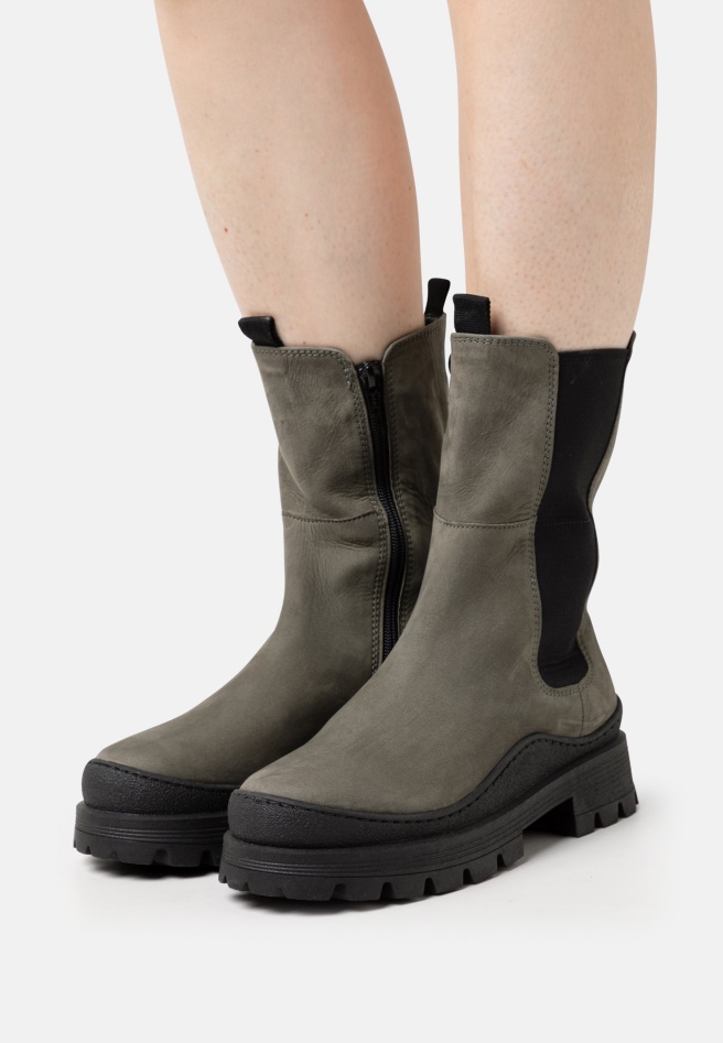 Gabor Black Lace-Up Ankle Boots