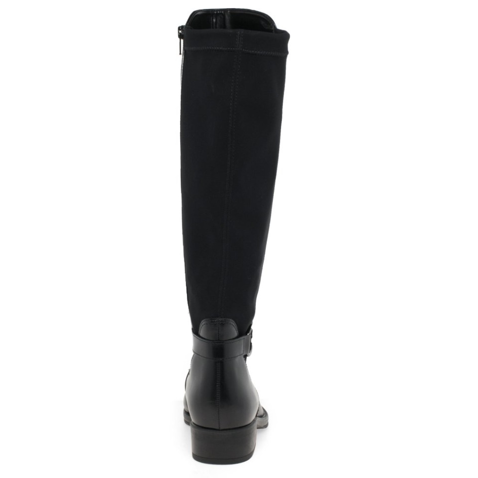 Gabor Black Leather Abia Womens Knee High Boots