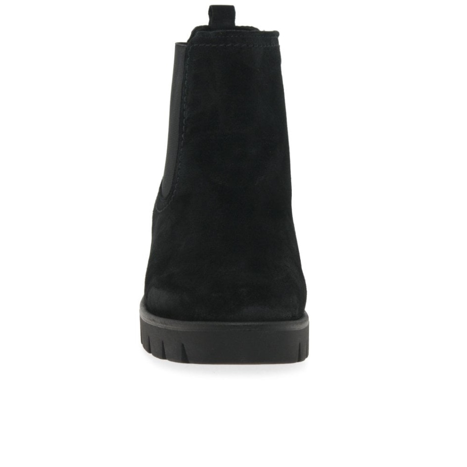 Gabor Black Suede Bodo Womens Suede Chelsea Boots