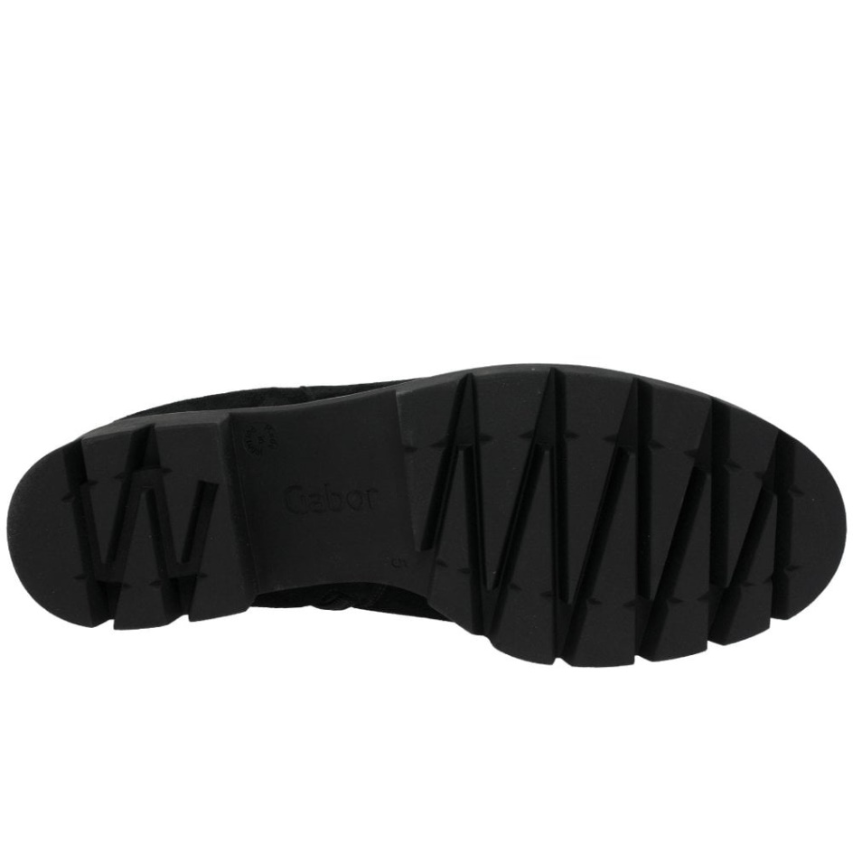 Gabor Black Suede Bodo Womens Suede Chelsea Boots