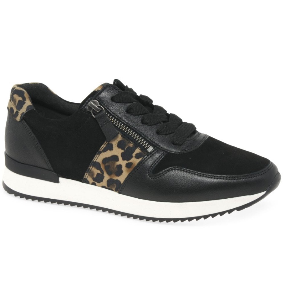 Black Suede/Leather/Leopard