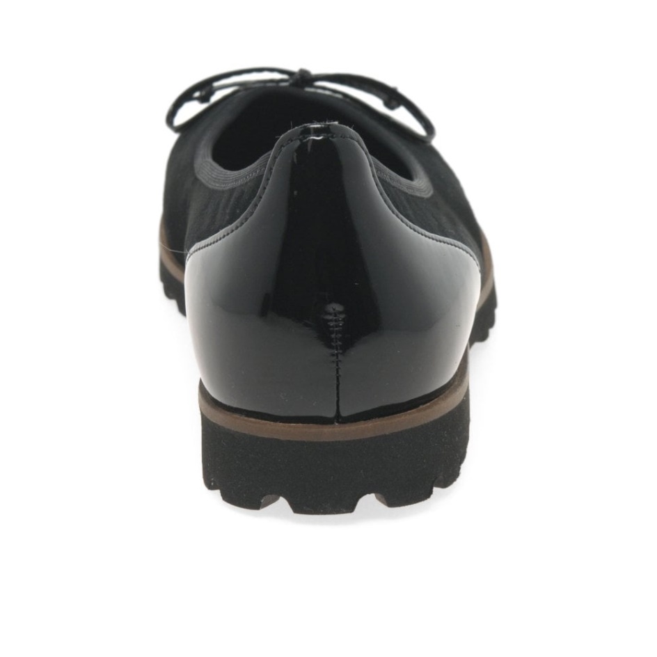 Gabor Black Suede/Patent Temptation Womens Casual Shoes