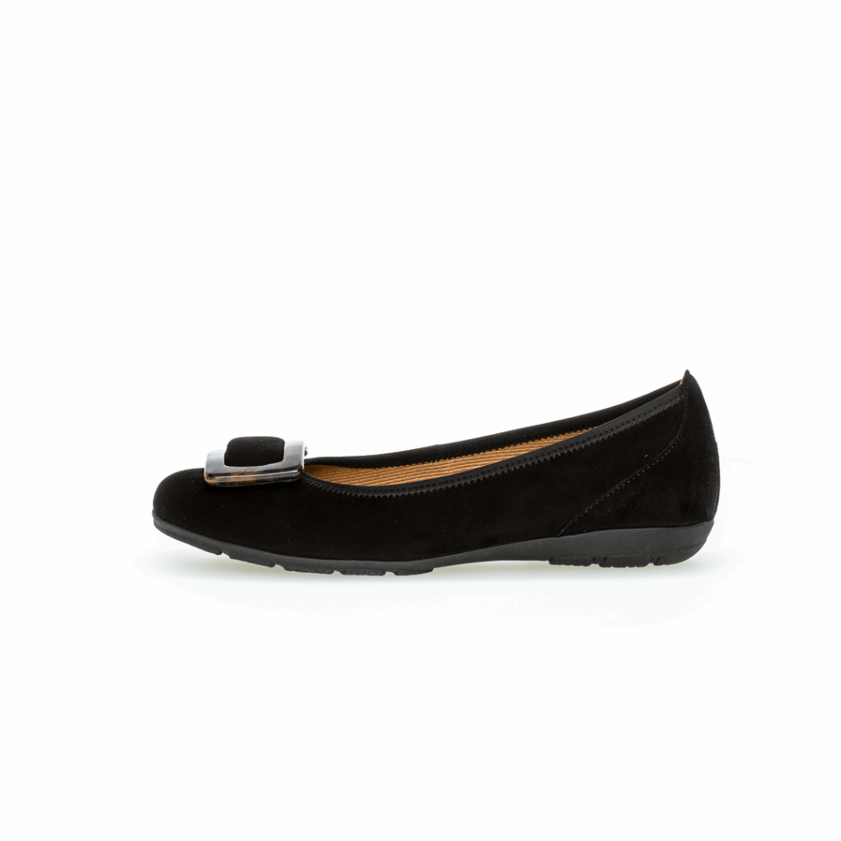 Gabor Buckle Ballet Flat Whisky