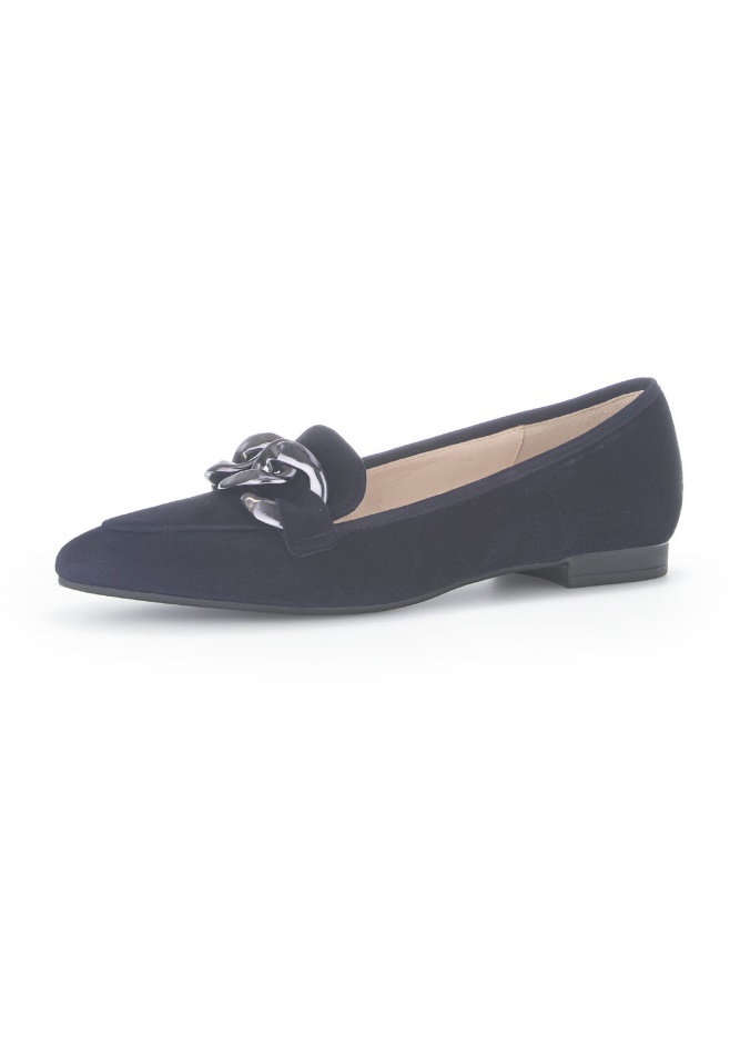 Gabor Dark Blue Ballet Pumps