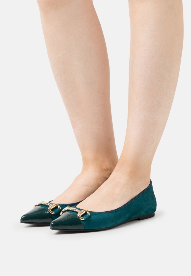 Gabor Dark Blue Ballet Pumps