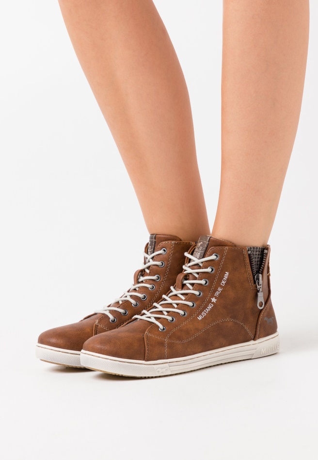 Gabor Dark Brown High-Top Trainers