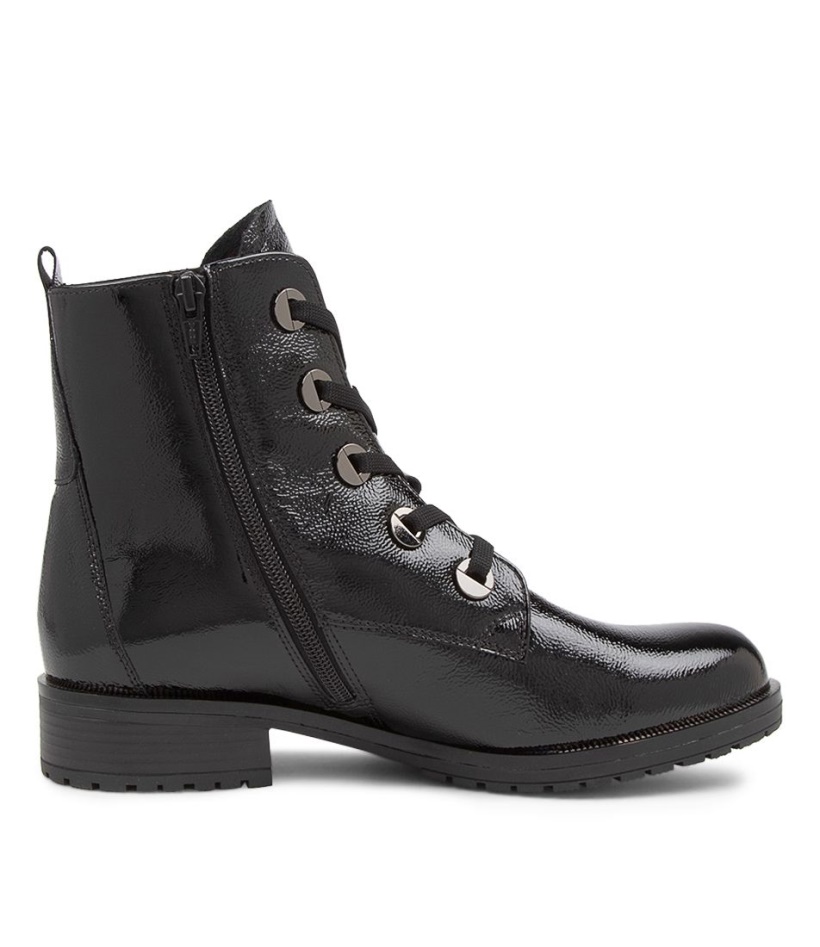 Gabor Genua Schwarz Leather Ankle Boots