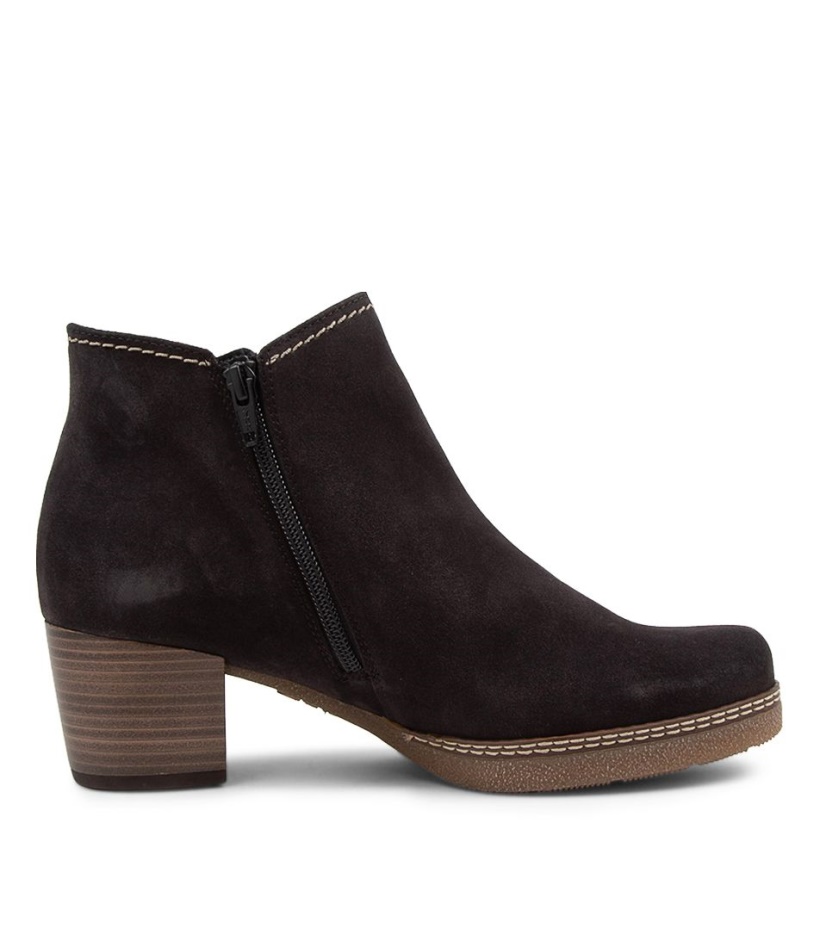 Gabor Kaaks Dark Grey Suede Ankle Boots