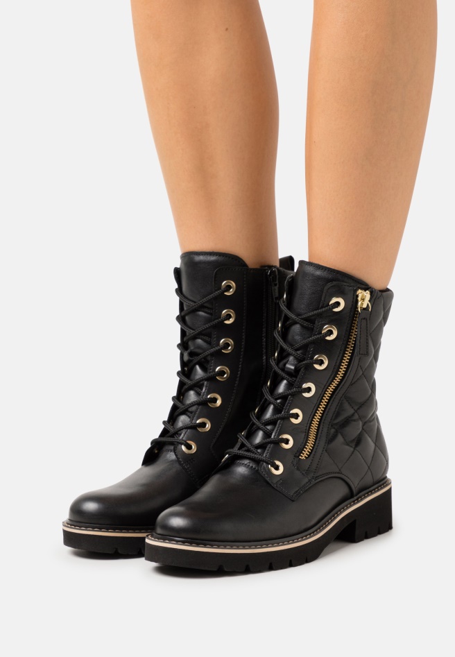 Gabor Lace-Up Ankle Boots Black