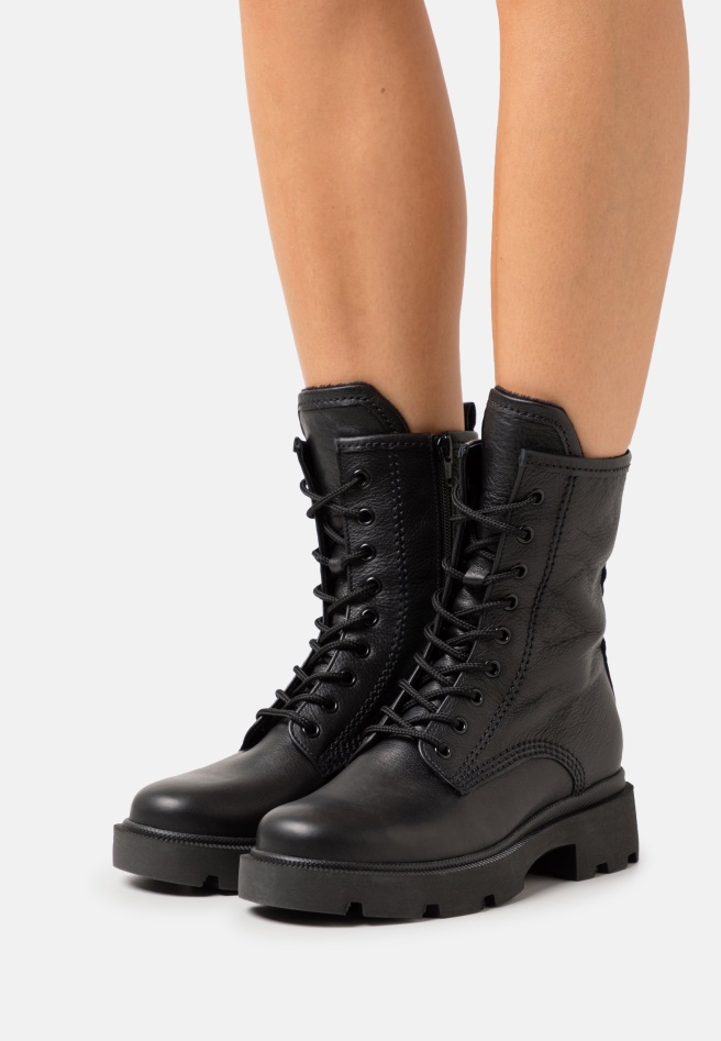 Gabor Lace-Up Ankle Boots Black Women