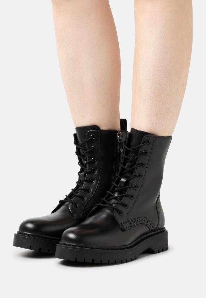 Gabor Lace-Up Ankle Boots Black Women