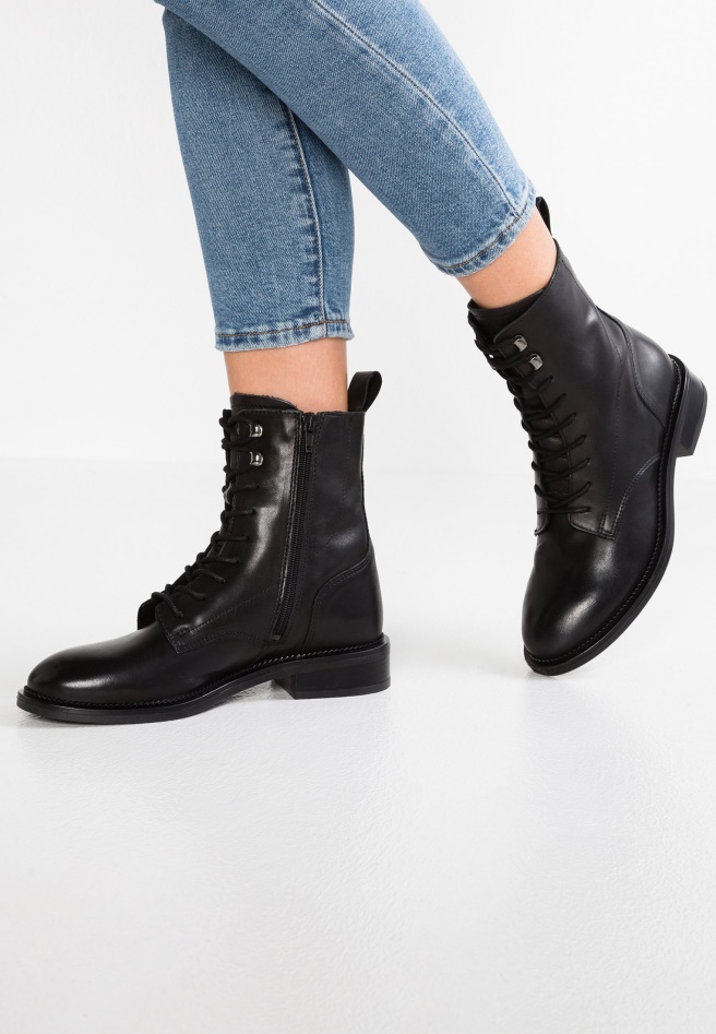 Gabor Lace-Up Ankle Boots Black Women