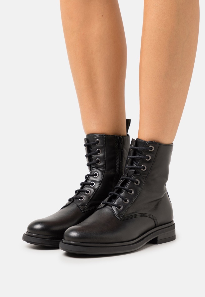 Gabor Lace-Up Ankle Boots Black Women