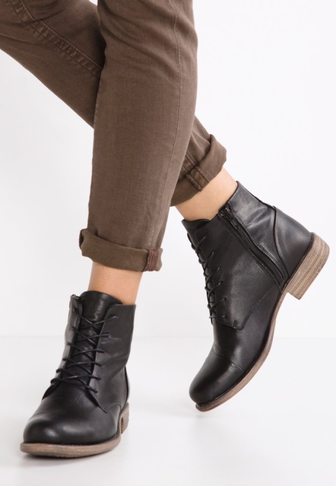 Gabor Lace-Up Ankle Boots Black Women