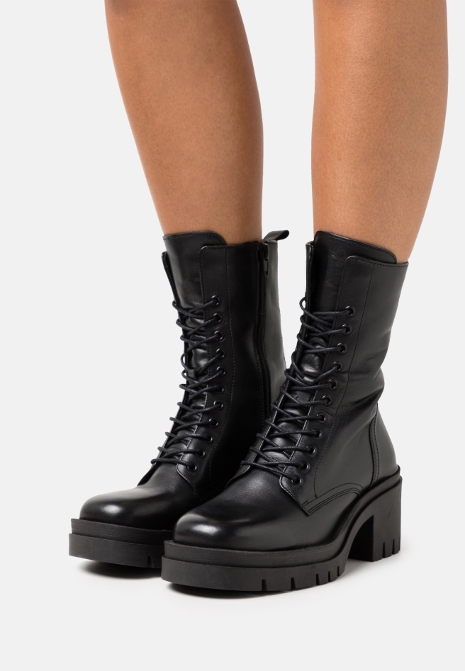 Gabor Lace-Up Ankle Boots Cognac