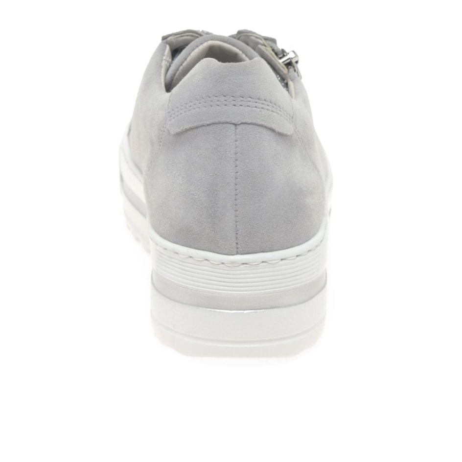 Gabor Light Grey Suede Heather Womens Casual Trainers