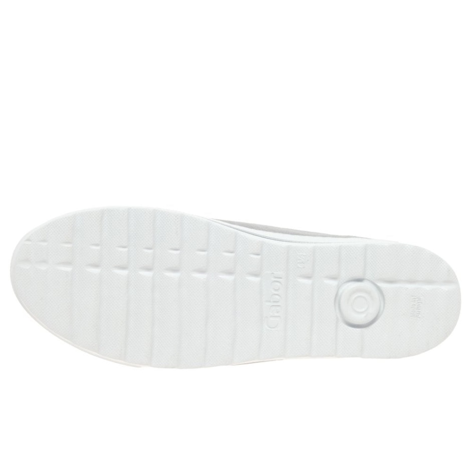 Gabor Light Grey Suede Heather Womens Casual Trainers