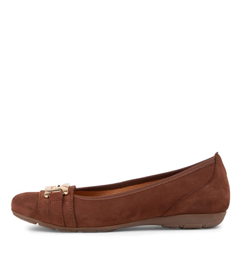 Gabor Mehr Kastanie Suede Ballet Flats