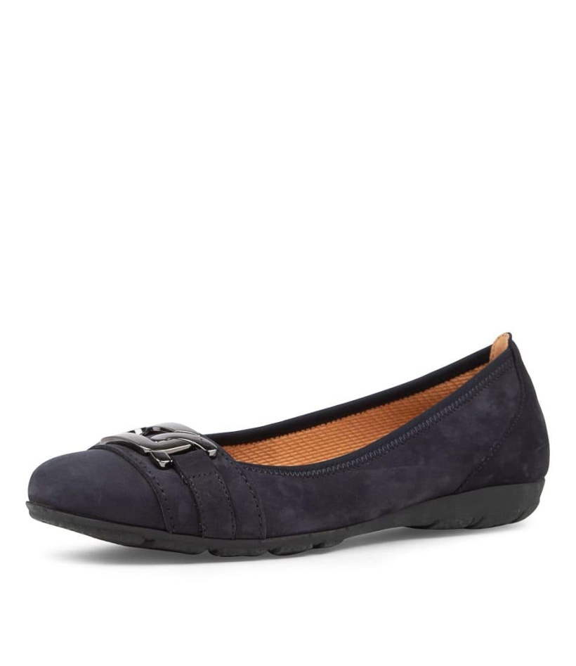 Gabor Mehr Nightblue Suede Ballet Flats