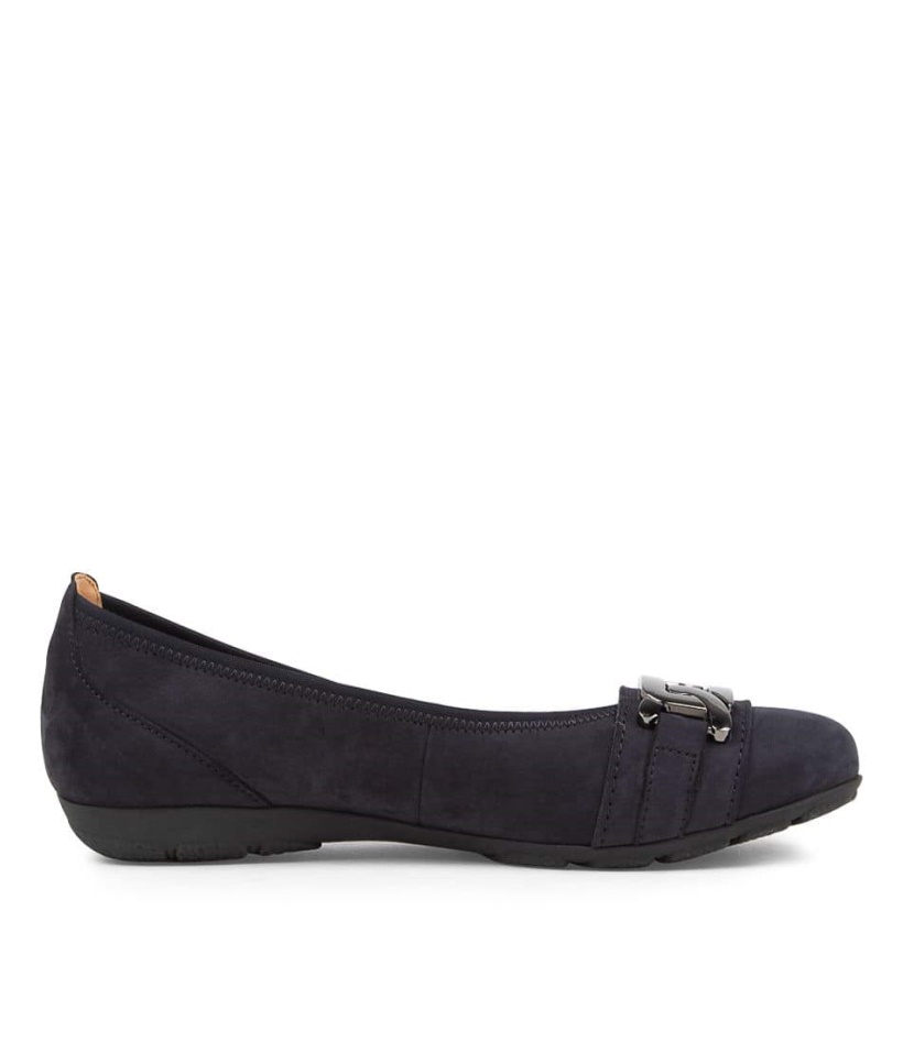 Gabor Mehr Nightblue Suede Ballet Flats