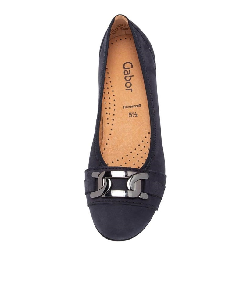 Gabor Mehr Nightblue Suede Ballet Flats