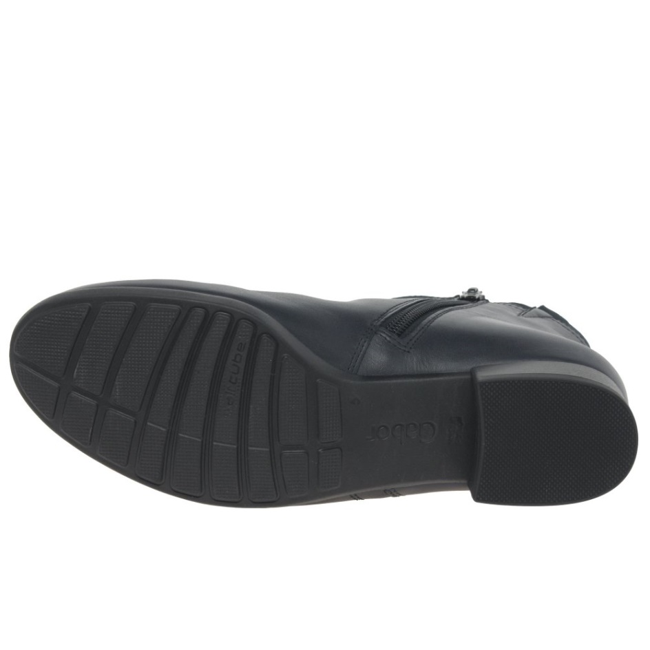 Gabor Midnight Lea Suede Briano Ladies Ankle Boots