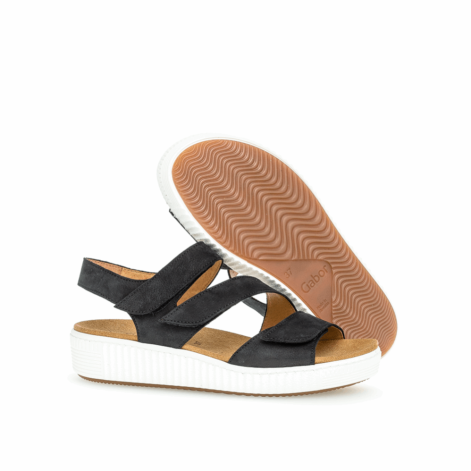 Gabor Night Blue Anklestrap Sandal