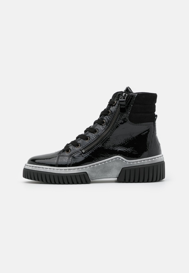 Gabor Platform Ankle Boots Black