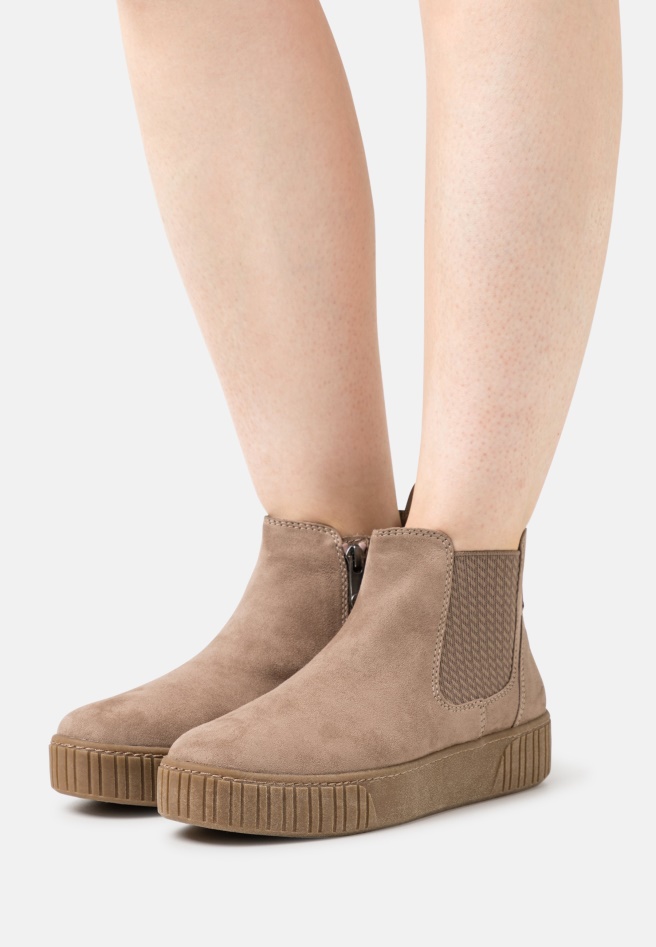 Gabor Platform Ankle Boots Camel