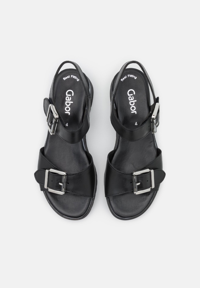 Gabor Platform Sandals Black