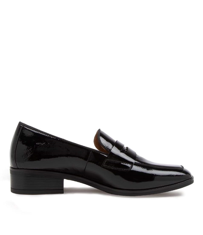 Gabor Rabke Schwarz Leather Loafers