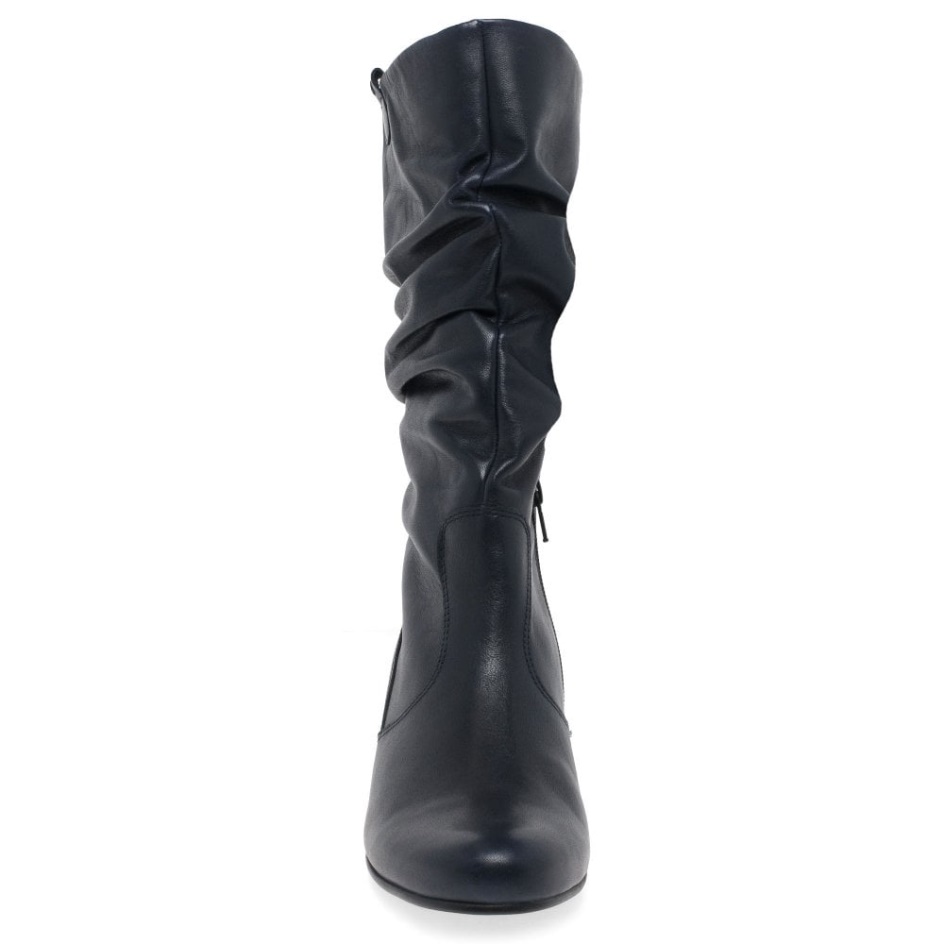 Gabor Rachel Leather Wide Fitting Boots Midnight